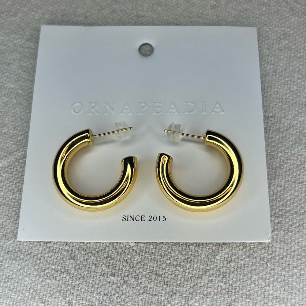 Ornapedia 18K Gold Plated Hoop Earrings - NWT